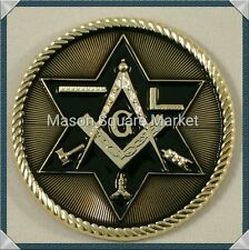 New Freemason Masonic car emblem with Working Tools Gold & Black Tone  picture