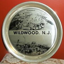 Vintage Metal Wildwood New Jersey Boardwalk Hunt's Pier Serving Souvenir Tray picture