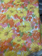 Vintage 1960’s Retro Flower Power MOD Bright Colored Fabric 2.4 yds lightweight picture