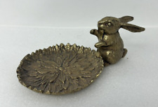 Brass Bunny Rabbit Trinket Jewelry Tealight Holder 2