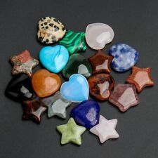 10/20pcs 20mm Natural Stone Quartz Healing Reiki Crystal Star Heart Gemstone Hot picture