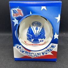Porcelain White 3 1/4” Ball US Army Flag And Slogan NEW In Box picture