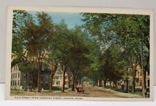 Bangor Maine Ohio Street from Hammond Street Vintage Postcard A20 picture