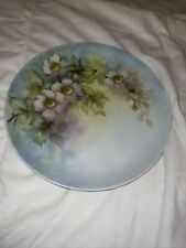 Beautiful Hand Painted 10” Floral Plate Signed  picture
