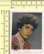 048 1960's Woman Portrait Hand Colored Lady Color Tinted Female Face old photo picture