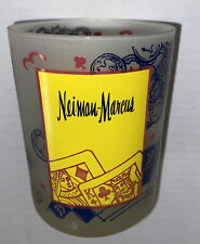 RARE Vintage Neiman Marcus Las Vegas Highball Glass Gambling Theme Frosted Promo picture