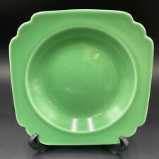 Vintage Homer Laughlin Riviera ArtDeco Fiesta Green 8” Deep Plate Soup Bowl picture