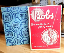 Vintage Early Candy Boxes NECCO CANDIES Hub Jellies and BOBS BEST PENNY STICKS picture
