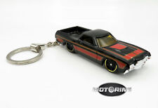 1972 '72 Ford Ranchero Black Car Rare Novelty Keychain 1:64 Diecast picture