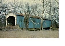 Vintage Randolph County Indiana Emmetsville Covered Bridge Unposted Postcard 474 picture