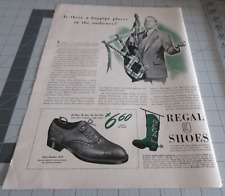 1942 Regal Shoes Bagpipe Player, Vintage Print Ad WWII ERA picture