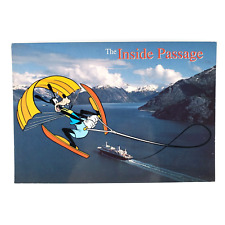Goofy Hitching Alaskan Cruise Postcard 1990s Vancouver Canada Ship Skiing D1249 picture