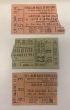 (3) Vintage Harlem Globetrotters Ticket Stubs- 1952 1953 1954 picture