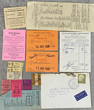 Vintage European Trip Paper Lot 1960 Ticket Stubs Receipts Envelopes picture