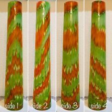 JL Importers Art Glass Orange & Green Gradient Bud Vase 21.5
