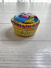 Small Terracotta Mexican Hand painted Trinket Dish Signed By Artist Kisidoko picture