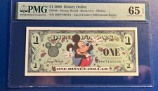 2000  Disney Dollar Mickey  DIS68 Block D-A PMG 65EPQ  S/N D00744093A Epcot picture