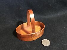 Vintage Miniature Frye's Measure Mill Woodenware Handled Oval Bentwood Carrier picture