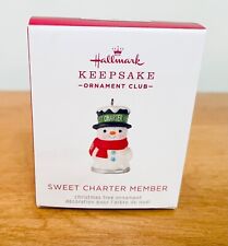Hallmark Exclusive Members Miniature Ornament Sweet Charter Member, New MIB 2021 picture
