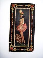 Adorable Vintage 20's Candy Box Top w/ Pretty Girl w/ Gorgeous 20's Hat * picture