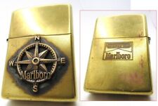 Marlboro Compass Metal Brass Adventure Team Zippo 1997 Fired Rare picture