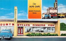 Mount Pleasant TX Texas The Alps Cafe Restaurant Motel Vtg Postcard D41 picture