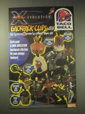 2001 Taco Bell Marvel X-Men Evolution Backpack Clips Advertisement picture