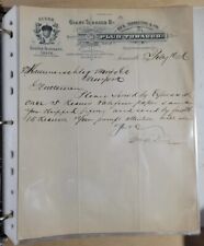 1886 Antique Document Giant Tobacco Co. Louisville, KY,. Signed William B. Dick picture
