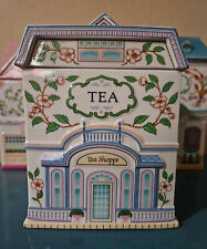 1990 Lenox Village Tea Shoppe Tea Canister Kitchen Porcelain NO FLAWS picture