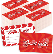 1200 Pcs Red Enter to Win Raffle Tickets Cards 3.5 X 2 Inch Entry Form Ticket  picture