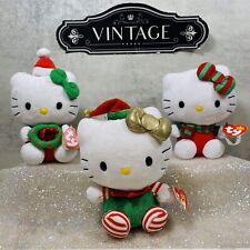 VTG 2011 & 2012’ Lot of 3 Hello Kitty Christmas Plush by Ty Beanie Babies NWT picture