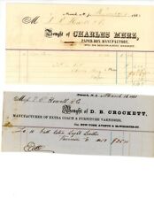 US Documents - 1861 - 2 Doc. - Manufacturing Doc. - RARE 1861         (201-C186) picture