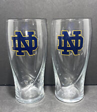 GUINNESS® UNIVERSITY OF NOTRE DAME 16oz GRAVITY GLASS (SET OF 2)…BRAND NEW picture