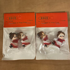 Vintage Miniature  SSCO Dancing Mrs. Claus Figures - Sealed -Old Store Stock picture