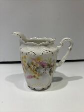 Vintage Creamer Floral Pitcher From Brunswick Germany picture