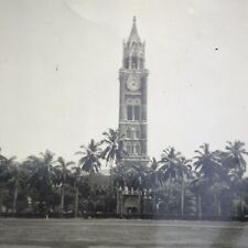 Vintage Black and White Photo Rajabai Clock Tower Mumbai India Exterior  picture