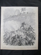 1885 Civil War Print - Fighting With Hand Grenades at Vicksburg, Mississippi picture