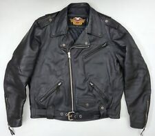Vintage Harley Davidson Made In USA Leather Motorcycle Biker Jacket Men's XL picture