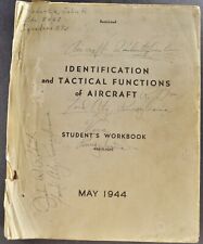 1944 Aircraft Identification Workbook Airplane Military Fighter Bomber Original picture