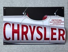 WOW 1941 Chrysler Newport Phaeton Indy 500 Pace Car Door Style Sign Pacemaker picture