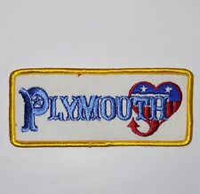 Vintage Plymouth Heart Embroidered Patch picture