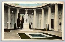 1919 NILES OHIO WILLIAM McKINLEY STATUE MEMORIAL fountain antique Postcard A42 picture