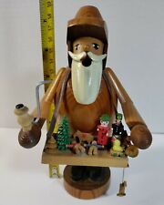 Vintage Expertic Erzgebirge Toy Vendor German Carved Wood Smoker Incense Burner picture