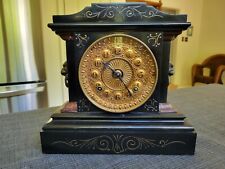 Antique Circa 1880's Ansonia Cast Iron Mantle Clock Works picture