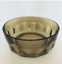 VTG Arcoroc France 8.5” Amber Glass Serving Bowl Large Thumbprint Salad picture