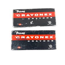 Prang Crayonex Two Boxes Vintage Used picture