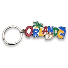 Orlando Keychain Key Ring Travel Tourist Souvenir Sunshine State Florida Metal picture