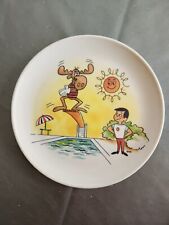 Vintage 1960's Bullwinkle Moose  Melmac Plate 8