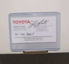 James Jim Lentz Signed Business Card Toyota Former North American CEO Autograph picture