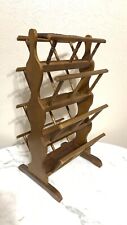 VINTAGE EARLY MID CENTURY  8 COMPARTMENTS MAGAZINE RACK REMOVABLE picture